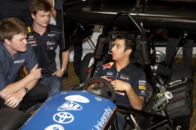 Tay đua Daniel Ricciardo thử xe đua Monash Motorsport M13